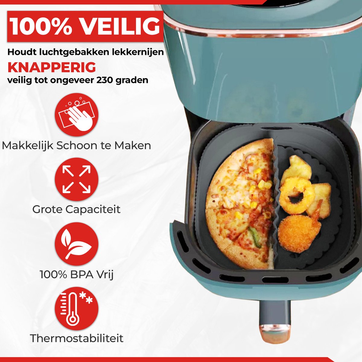 Bakaccessoires met splitter geschikt voor de Airfryer