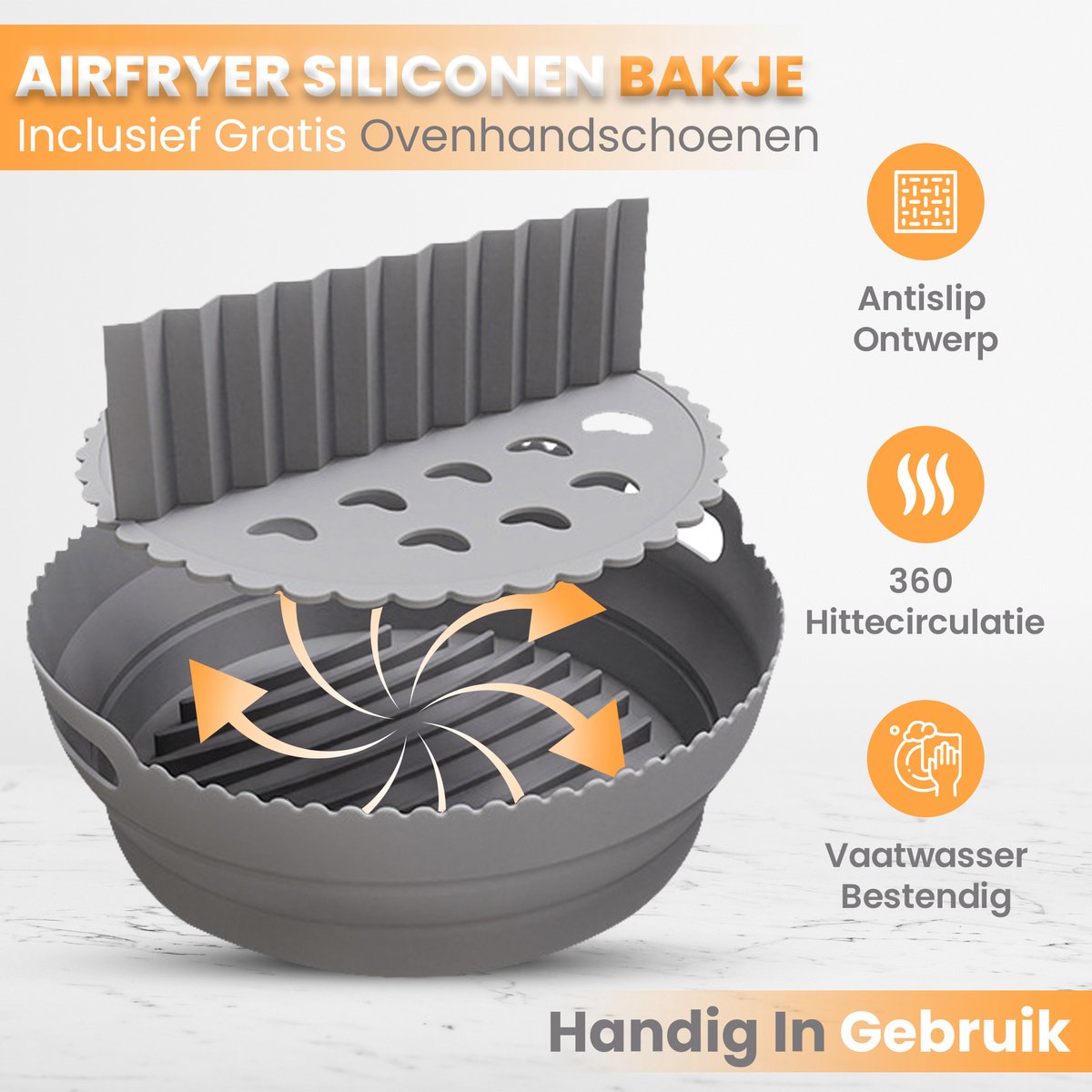 Bakaccessoires met splitter geschikt voor de Airfryer
