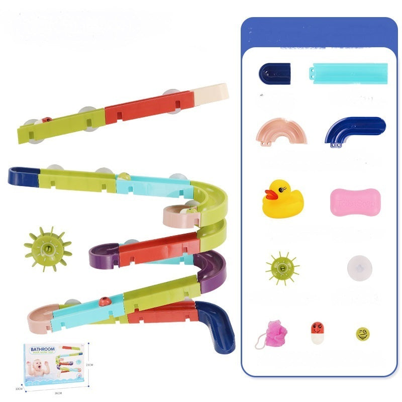Murmelbahn-Spielset für Badewanne oder Wand