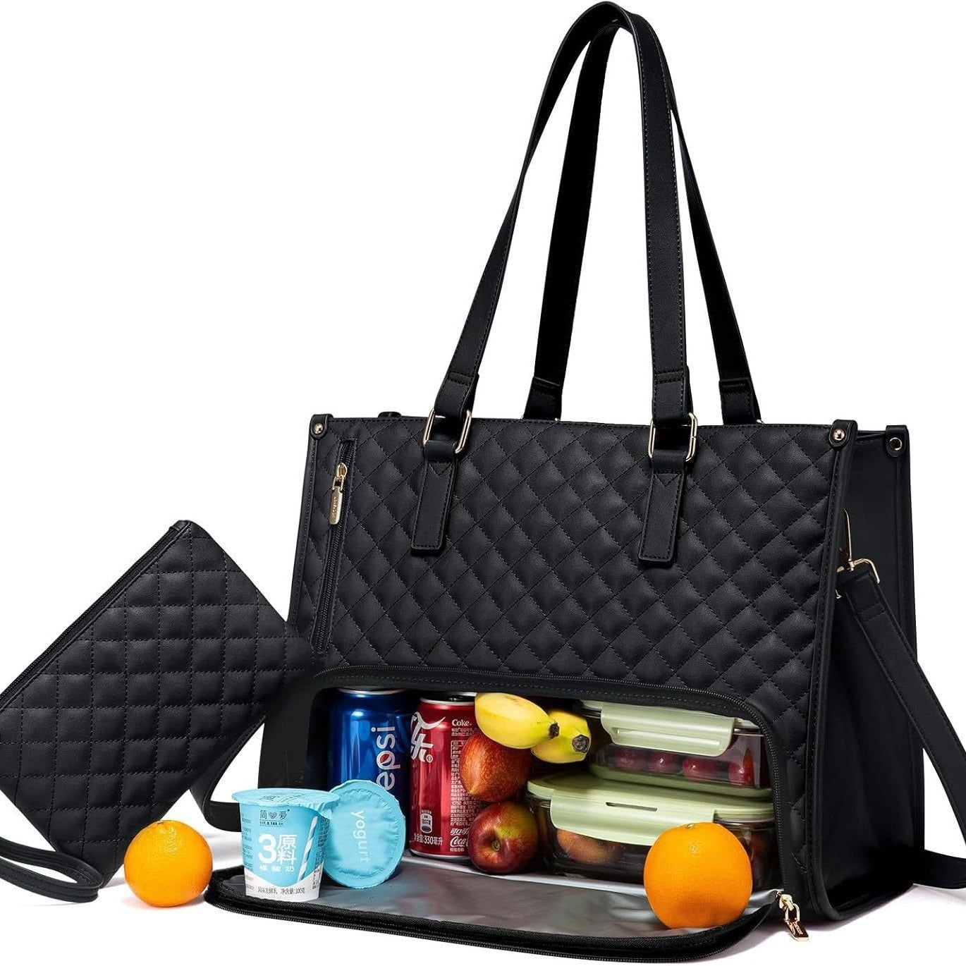 2-in-1 Multifunktions-Isolier-Lunch- und Laptop-Handtasche