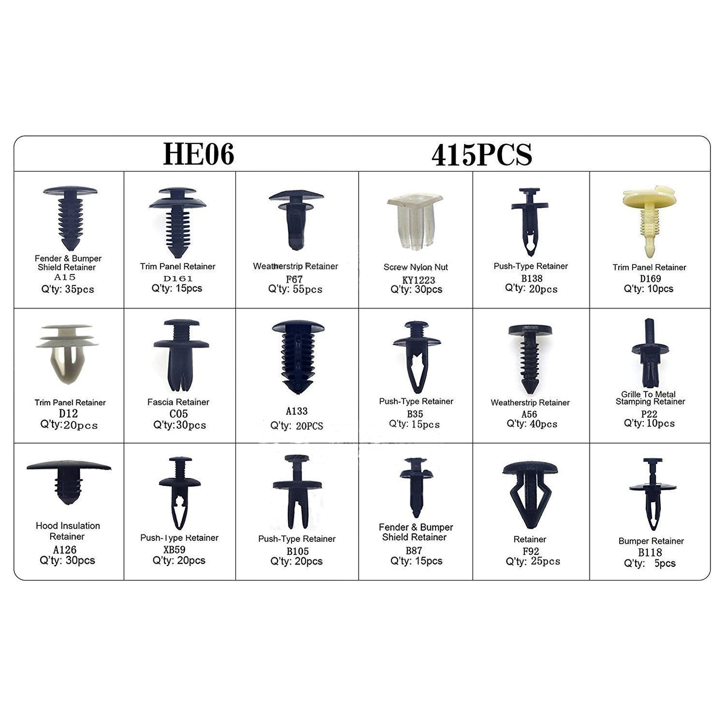 Autoreparatieset - Fixed Clips Deluxe Set (415 stuks)