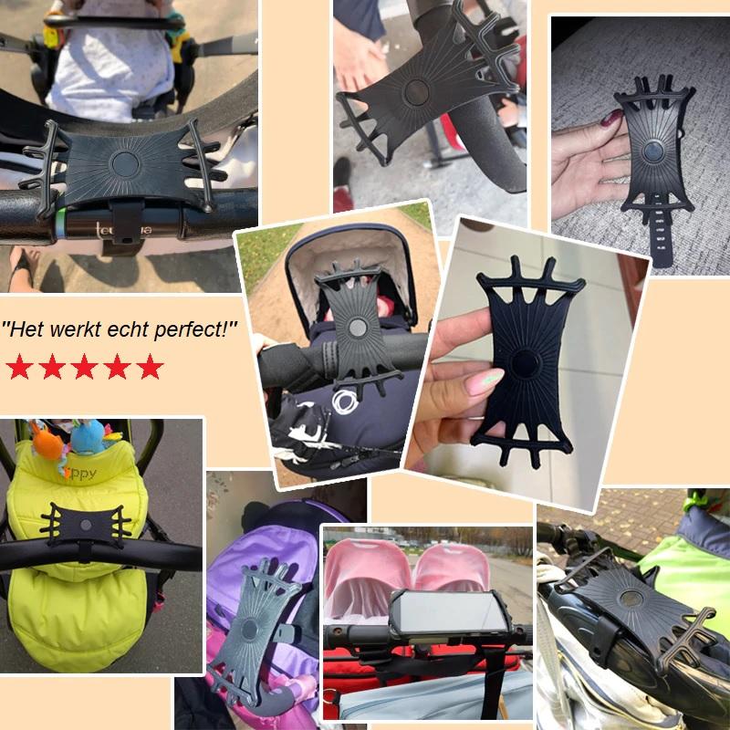 Universele telefoonhouder voor kinderwagen, fiets en motor - Babys en meer