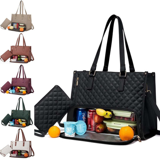 2-in-1 Multifunctionele Geïsoleerde Lunch & Laptop Handtas