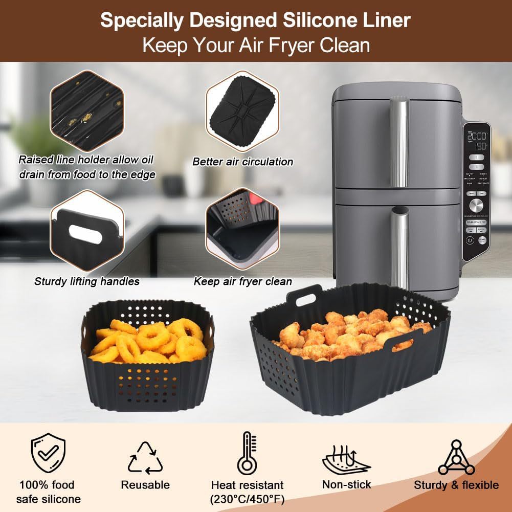 Dubbele Siliconen Ovenschaal Geschikt Voor De Airfryer