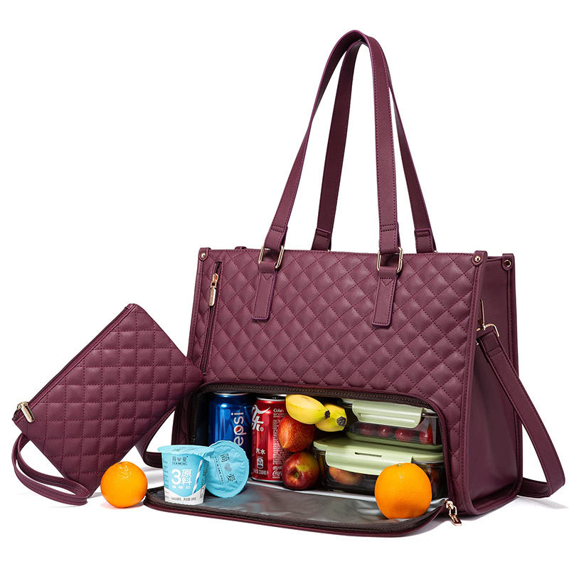2-in-1 Multifunctionele Geïsoleerde Lunch & Laptop Handtas