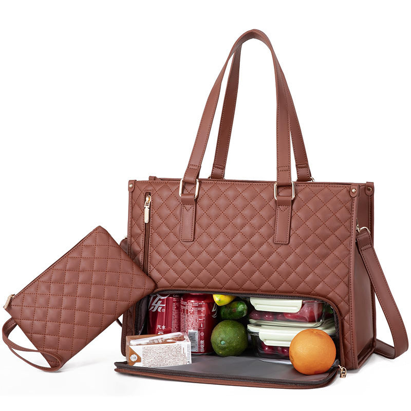 2-in-1 Multifunctionele Geïsoleerde Lunch & Laptop Handtas