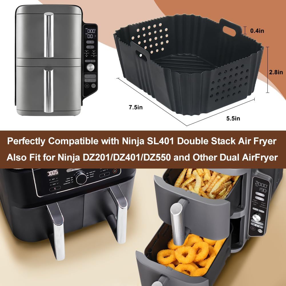 Dubbele Siliconen Ovenschaal Geschikt Voor De Airfryer