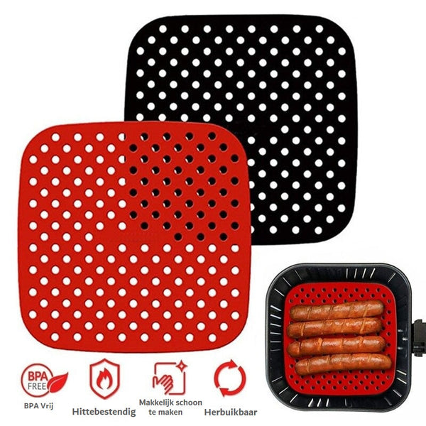 Antikleef Siliconen Inlegvel Airfryer Set