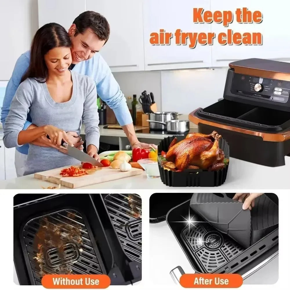 Dubbele Siliconen Ovenschaal Geschikt Voor De Airfryer
