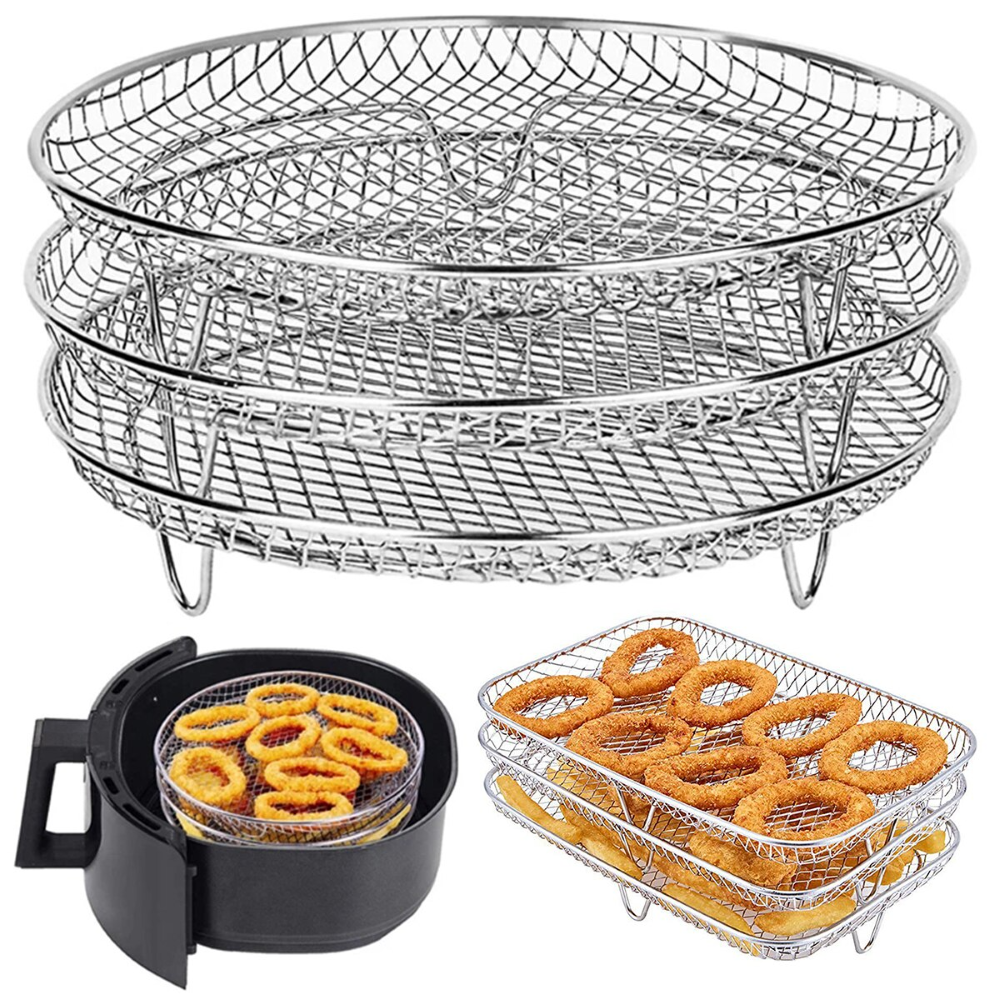 Heteluchtfriteuse Accessoires - 3 Lagen Rekjes