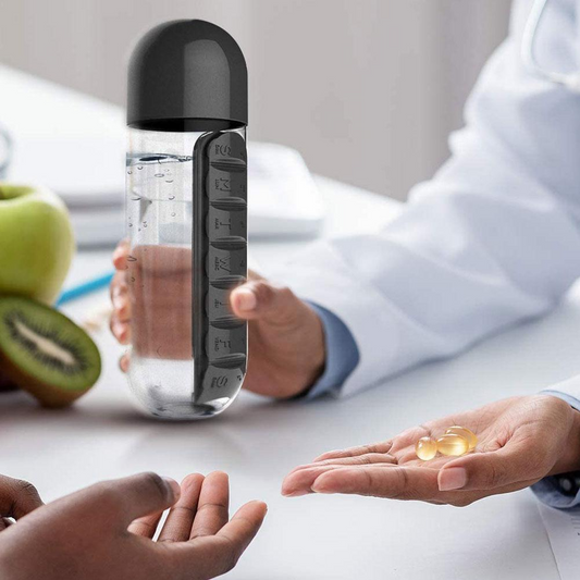 Waterfles Met Afneembare Medicijnbox