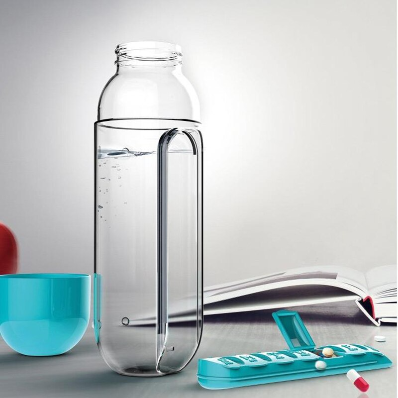 Waterfles Met Afneembare Medicijnbox