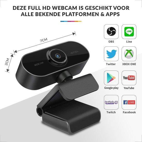 Full HD Webcam -  Met USB & Microfoon - Trends & Meer