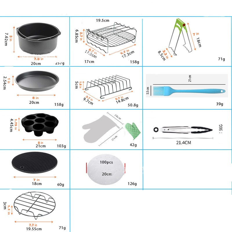 Kook Accessoires Geschikt Voor Airfryer + Gratis 100 Inlegvellen