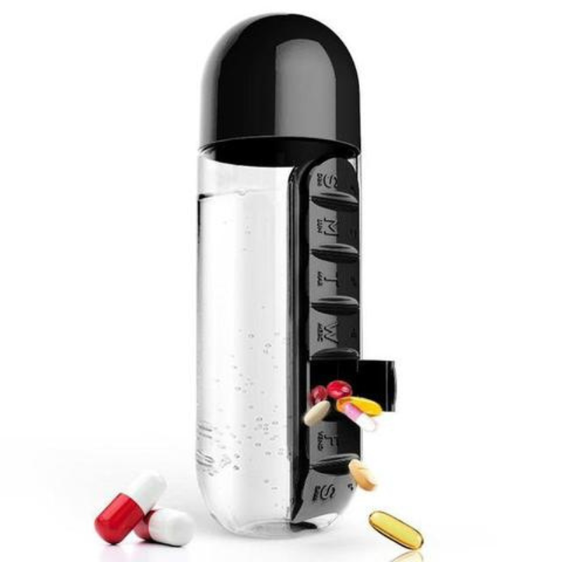 Waterfles Met Afneembare Medicijnbox