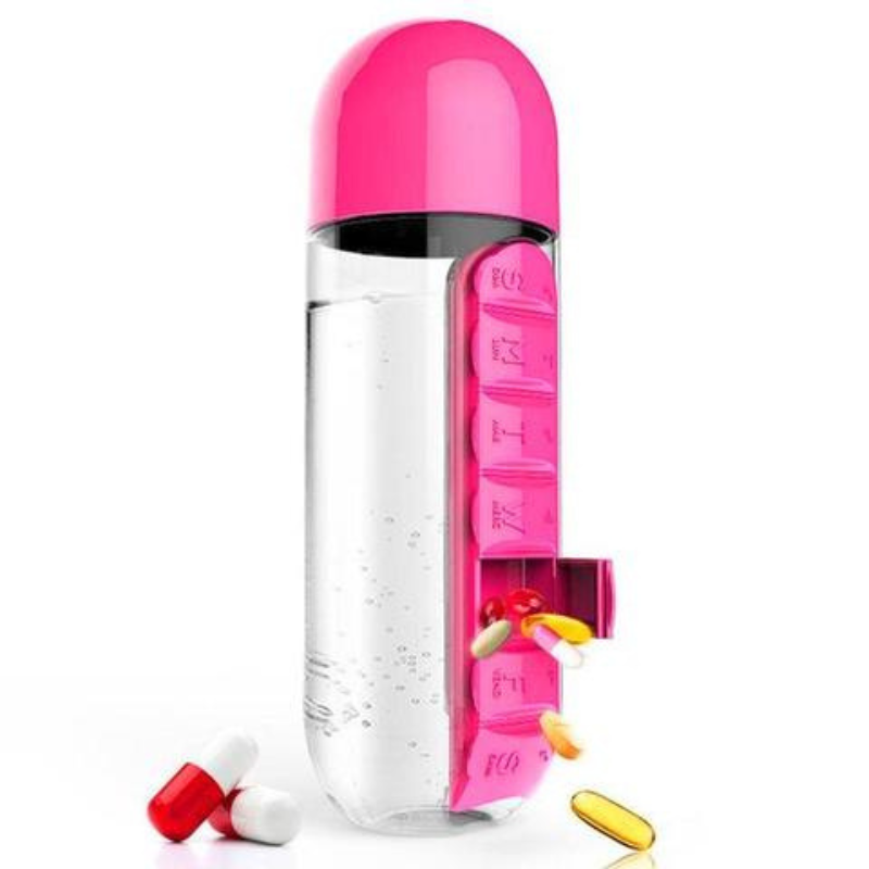 Waterfles Met Afneembare Medicijnbox